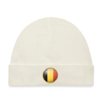 Belgien Emblem - Baby Premium Organic Mütze - Naturweiß - Vorne