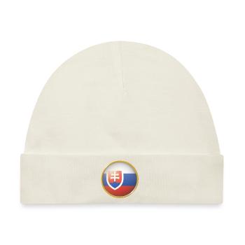 Slovakai Emblem - Baby Premium Organic Mütze - Naturweiß - Vorne