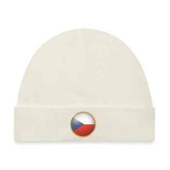 Tschechien Emblem - Baby Premium Organic Mütze - Naturweiß - Vorne