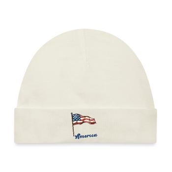 Amerika Fahne - Baby Premium Organic Mütze - Naturweiß - Vorne