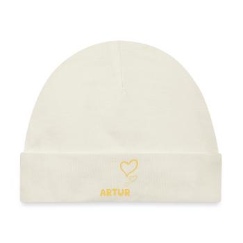 Geschenk für Artur - Baby Premium Organic Mütze - Naturweiß - Vorne