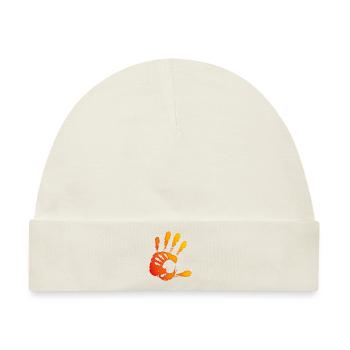 ZEIGER - ORANGE - Baby Premium Organic Mütze - Naturweiß - Vorne