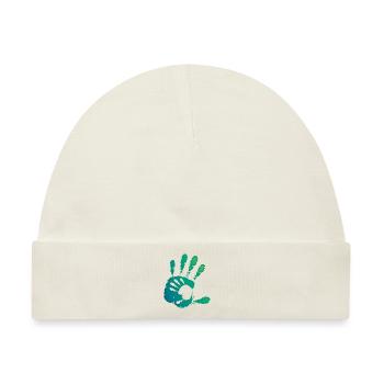ZEIGER - TÜRKIS - Baby Premium Organic Mütze - Naturweiß - Vorne