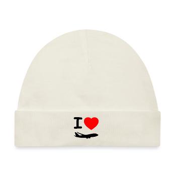 Flugzeuge - Baby Premium Organic Mütze - Naturweiß - Vorne