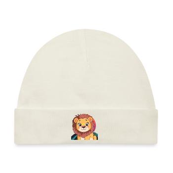 Loewe Löwen Gepard - Baby Premium Organic Mütze - Naturweiß - Vorne