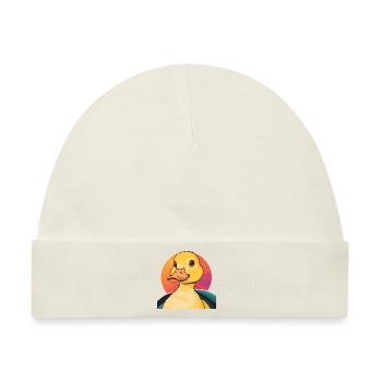 Entchen Vogel Ente - Baby Premium Organic Mütze - Naturweiß - Vorne