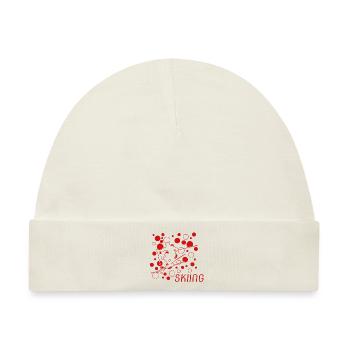ski fahren, ski, skiing, ski geschenk - Baby Premium Organic Mütze - Naturweiß - Vorne