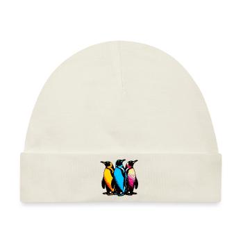Pinguine Pinguine - Baby Premium Organic Mütze - Naturweiß - Vorne