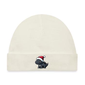 Dinosaurier stegosaurus Weihnachten - Baby Premium Organic Mütze - Naturweiß - Vorne