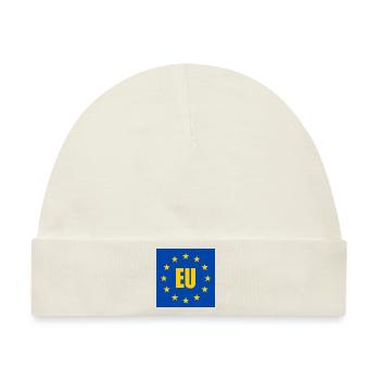 Eu - europa - Baby Premium Organic Mütze - Naturweiß - Vorne