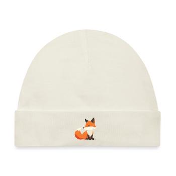 Niedliches Fuchs Logo, Fuchs Zeichnung - Baby Premium Organic Mütze - Naturweiß - Vorne