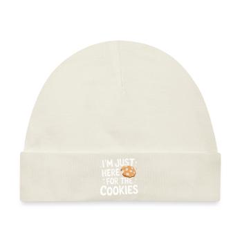 Cookies Cookie Keks Kekse Schokolade - Baby Premium Organic Mütze - Naturweiß - Vorne