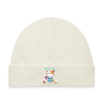 Cute cat - Baby Premium Organic Mütze - Naturweiß - Vorne