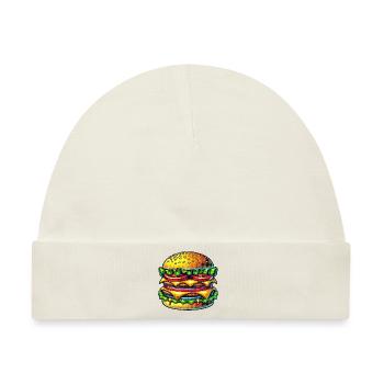 burger cheeseburger - Baby Premium Organic Mütze - Naturweiß - Vorne