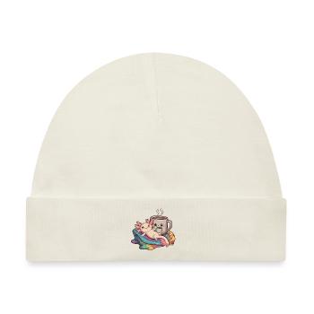 Kawaii Axolotl mit Decke und - Baby Premium Organic Mütze - Naturweiß - Vorne