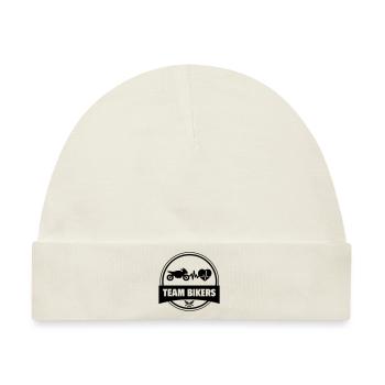 Team Bikers für Motorradlieb,Motorrad-Crew - Baby Premium Organic Mütze - Naturweiß - Vorne
