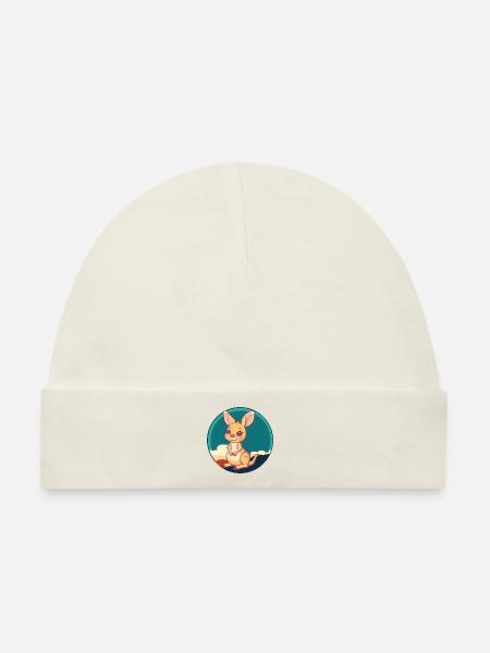 Kaenguru Melbourne Beuteltier - Baby Premium Organic Mütze - Naturweiß