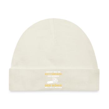 Reicht mir die kettensäge ihr narren der könig - Baby Premium Organic Mütze - Naturweiß - Vorne