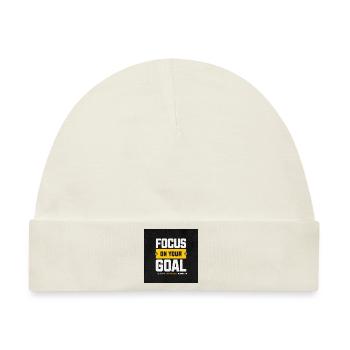 Motivational Gym Wear - Baby Premium Organic Mütze - Naturweiß - Vorne