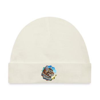 KI-Design Katzenbild mit kunstvollem Mandala Motiv - Baby Premium Organic Mütze - Naturweiß - Vorne