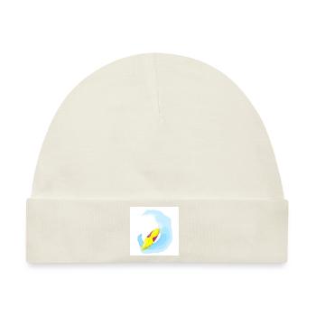 Surfbrett - Baby Premium Organic Mütze - Naturweiß - Vorne