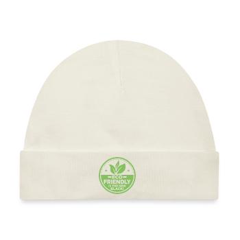 Eco-friendly Is The New Black! Earth Day Planet - Baby Premium Organic Mütze - Naturweiß - Vorne