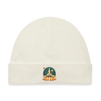 Vintage Design - Rocket - Baby Premium Organic Mütze - Naturweiß - Vorne