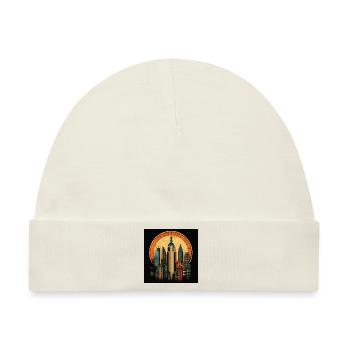New York Art Deco - Baby Premium Organic Mütze - Naturweiß - Vorne