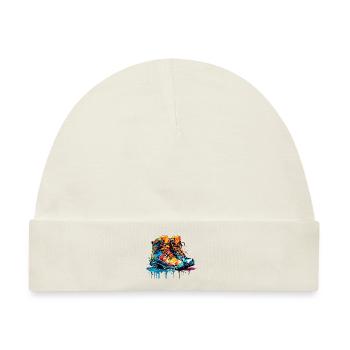 Bunte Schuhe - Baby Premium Organic Mütze - Naturweiß - Vorne