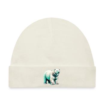 Weißer Eisbär - Baby Premium Organic Mütze - Naturweiß - Vorne