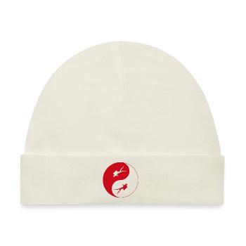 tauchen ying yang - Baby Premium Organic Mütze - Naturweiß - Vorne