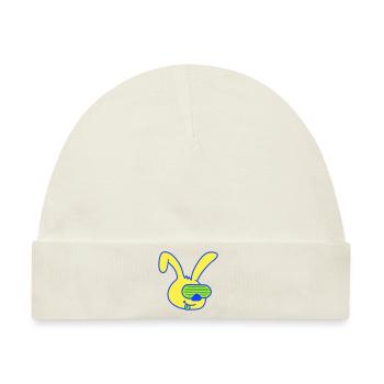 Hase Sonnenbrille Rillen Streifen Party feiern Fun - Baby Premium Organic Mütze - Naturweiß - Vorne
