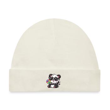 panda lolli - Baby Premium Organic Mütze - Naturweiß - Vorne