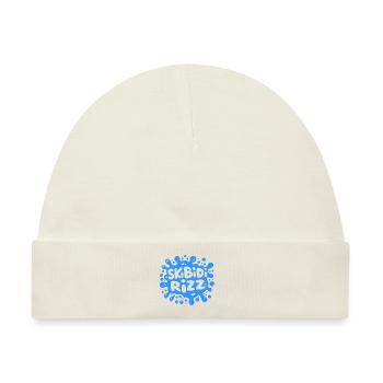 Skibidi Rizz - Gen Alpha Design - Baby Premium Organic Mütze - Naturweiß - Vorne