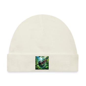 Faultier Wanderer Pura Vida - Baby Premium Organic Mütze - Naturweiß - Vorne