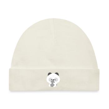 Schläfriger Panda - Baby Premium Organic Mütze - Naturweiß - Vorne