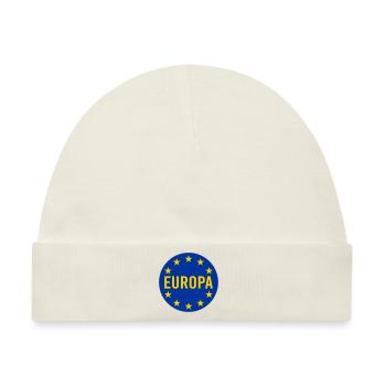 Europa - Baby Premium Organic Mütze - Naturweiß - Vorne