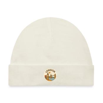 Vintage London – Big Ben Retro Grafik - Baby Premium Organic Mütze - Naturweiß - Vorne