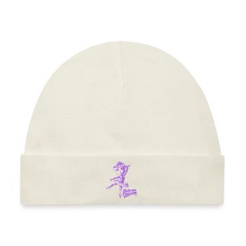 Ballerina Cappuccina - Lila - Baby Premium Organic Mütze - Naturweiß - Vorne