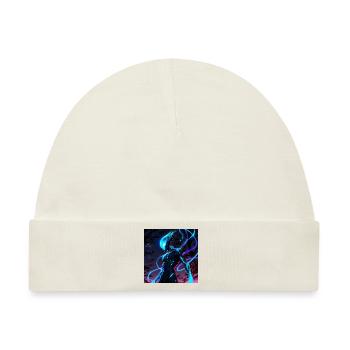 Leonardo Anime XL In the darkness of the cosmos - Baby Premium Organic Mütze - Naturweiß - Vorne