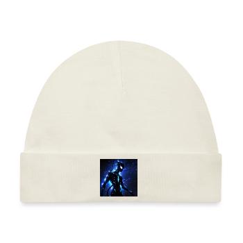 Leonardo Anime XL In the darkness of the cosmos - Baby Premium Organic Mütze - Naturweiß - Vorne