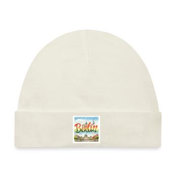 Berlin Aquarell - Baby Premium Organic Mütze - Naturweiß - Vorne