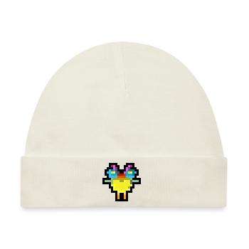 Pixel Bird - Baby Premium Organic Mütze - Naturweiß - Vorne