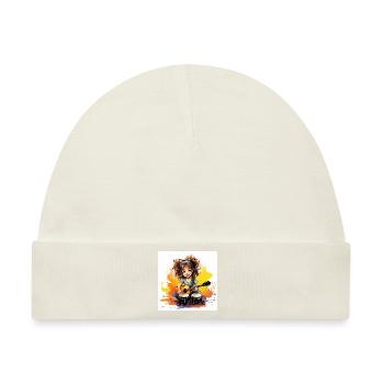 Der rhythmische Bongo-Spieler - Baby Premium Organic Mütze - Naturweiß - Vorne