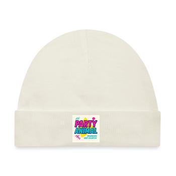 Party Anima.l– Neon Beat Edition - Baby Premium Organic Mütze - Naturweiß - Vorne
