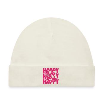 Happy Happy Happy - Baby Premium Organic Mütze - Naturweiß - Vorne