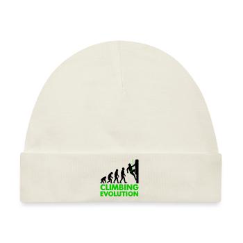 Climbing Evolution Klettern - Baby Premium Organic Mütze - Naturweiß - Vorne