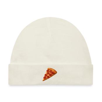Pizza Salami - Baby Premium Organic Mütze - Naturweiß - Vorne