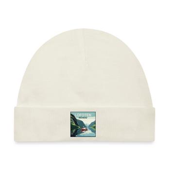 Hochseefischen Norwegen Lofoten - Baby Premium Organic Mütze - Naturweiß - Vorne