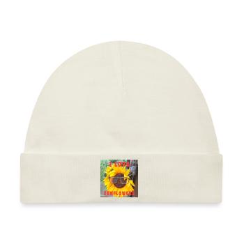 lustiges Sommerblume foto mit liebe - Baby Premium Organic Mütze - Naturweiß - Vorne